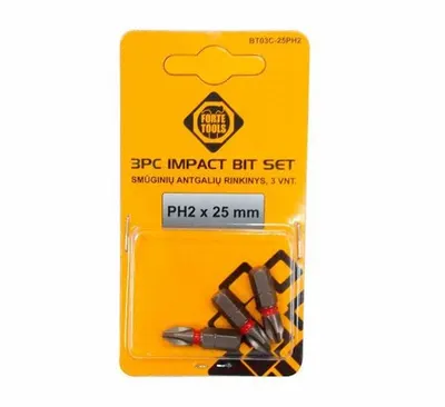 Бита PH2х25мм FORTE TOOLS 51164782 3шт арт. 01_0253644