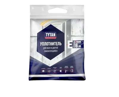 Уплотнитель D-профиль самоклеящийся Tytan белый 6 м. арт. 19927