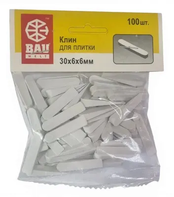 Клинья для плитки 30x6x6 мм 100шт/уп BAUWELT