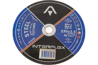 Круг отрезной Interflex AO46TBF STEEL Т41 230x2,5x22,23 мм. арт. 4078232510