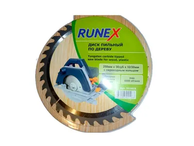 Диск пильный по дереву 250мм х 36 зуб х 32/30мм Runex