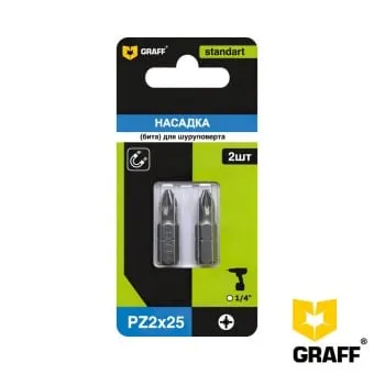 Бита Graff PZ Standart 2х25 мм., 2 шт. арт. 57225