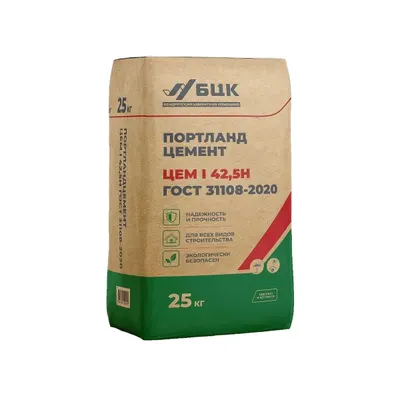 Портландцемент ПЦ 500 Д0 ЦЕМ I 42,5H, 25 кг
