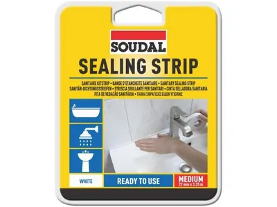 Лента бордюрная самоклеящаяся 22x3350 мм (белый) Soudal