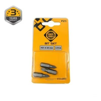 Бита PZ1х25мм FORTE TOOLS 51357175 3шт арт. 01_0260333