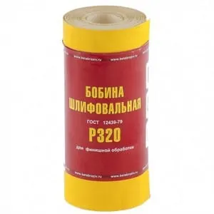Шкурка на бумажной основе, LP41C, зернистость Р 320, мини-рулон 115 мм., 5 м., БАЗ