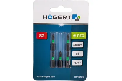Бита ударная HOEGERT PZ0 25 мм., 5 шт. арт. HT1S125