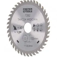 Диск пильный по дереву FASTER TOOLS 125х22.2мм40зуб арт. 7282
