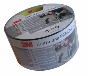 Лента односторонняя универсальная черная 1900-10-BK 3M™ Scotch™ Duct Tape 50мм х 10м х 0,15 мм