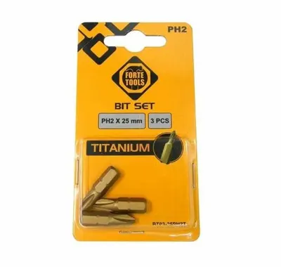 Бита PH2х25мм FORTE TOOLS 51357184 3шт арт. 01_0260337