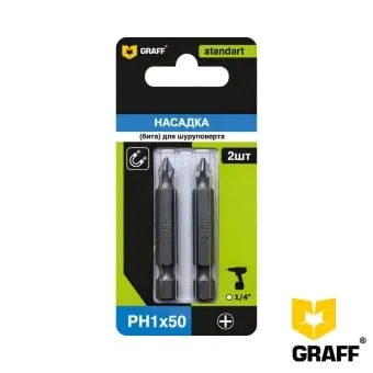 Бита Graff PH Standart 1х50 мм., 2 шт. арт. 56150