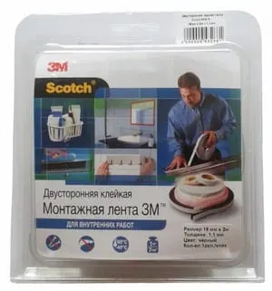 Лента двусторонняя чернаяа Scotch 9536-B 19мм*2м*1,1мм