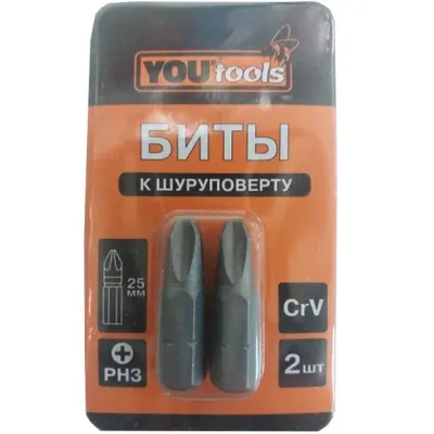 Бита YOURTOOLS PH3х25мм 2шт