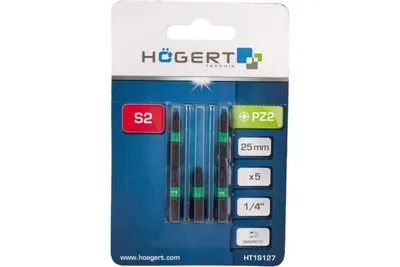 Бита ударная HOEGERT PZ2 25 мм., 5 шт. арт. HT1S127