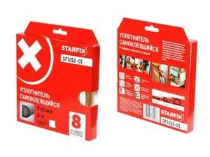 Уплотнитель "D" STARFIX белый 9х8мм 6м
