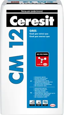 Клей для плитки Ceresit CM 12 Gres 25 кг