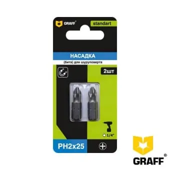 Бита Graff PH Standart 2х25 мм., 2 шт. арт. 56225