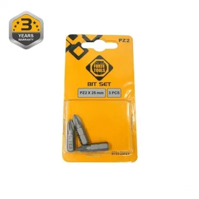 Бита PZ2х25мм FORTE TOOLS 51357179 3шт арт. 01_0260335