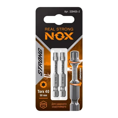 Бита Nox strong Torsion E6.3 tx-40-50