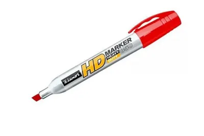 Маркер промышл. перманентный скошенный красный Luxor "Heavy Duty 850" (толщ. линии 3-7 мм. Цвет красный)