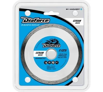 Диск алмазный DIAFORCE CERAM BASIC 125х22,23х1,8 мм. арт. 513125