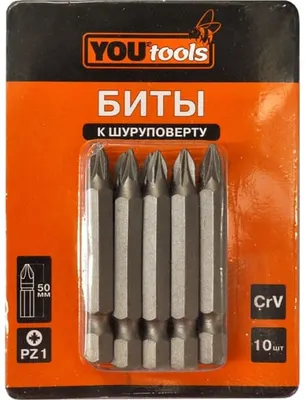 Бита YOURTOOLS PZ1х50мм 10шт