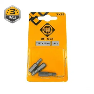 Бита TX25х25мм FORTE TOOLS 51357193 3шт арт. 01_0260342