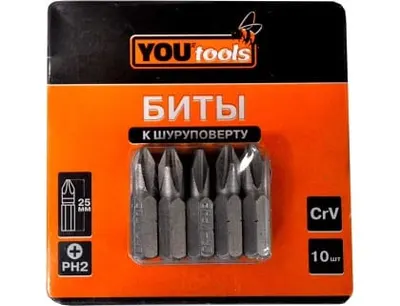 Бита YOURTOOLS PH2х25мм 10шт